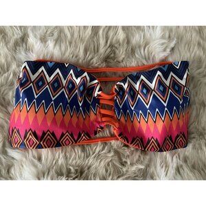 NWOT Beautiful Western Style Padded Bandeau Bikini Top M